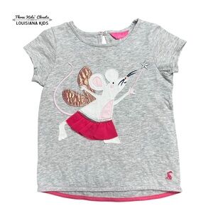 Joules 5Y Mouse Fairy Appliqué Tee Shirt